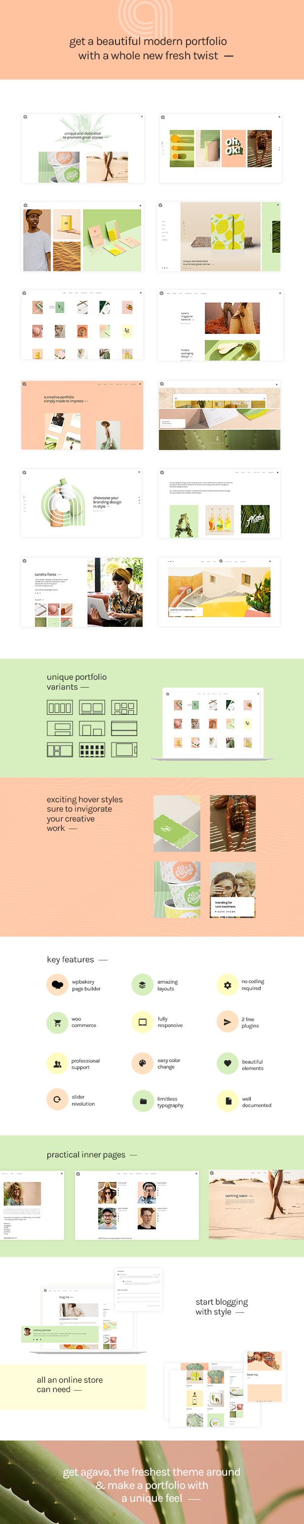 Agava - Design Portfolio Theme - 1